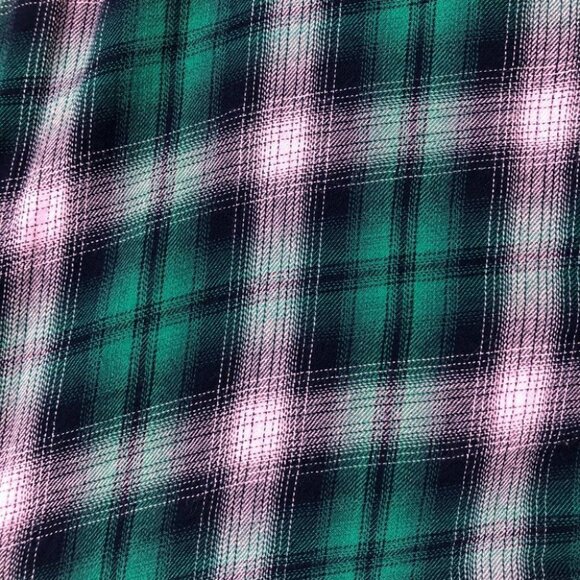 BP Green  and pink plaid button down flannel shirt - Picture 7 of 13